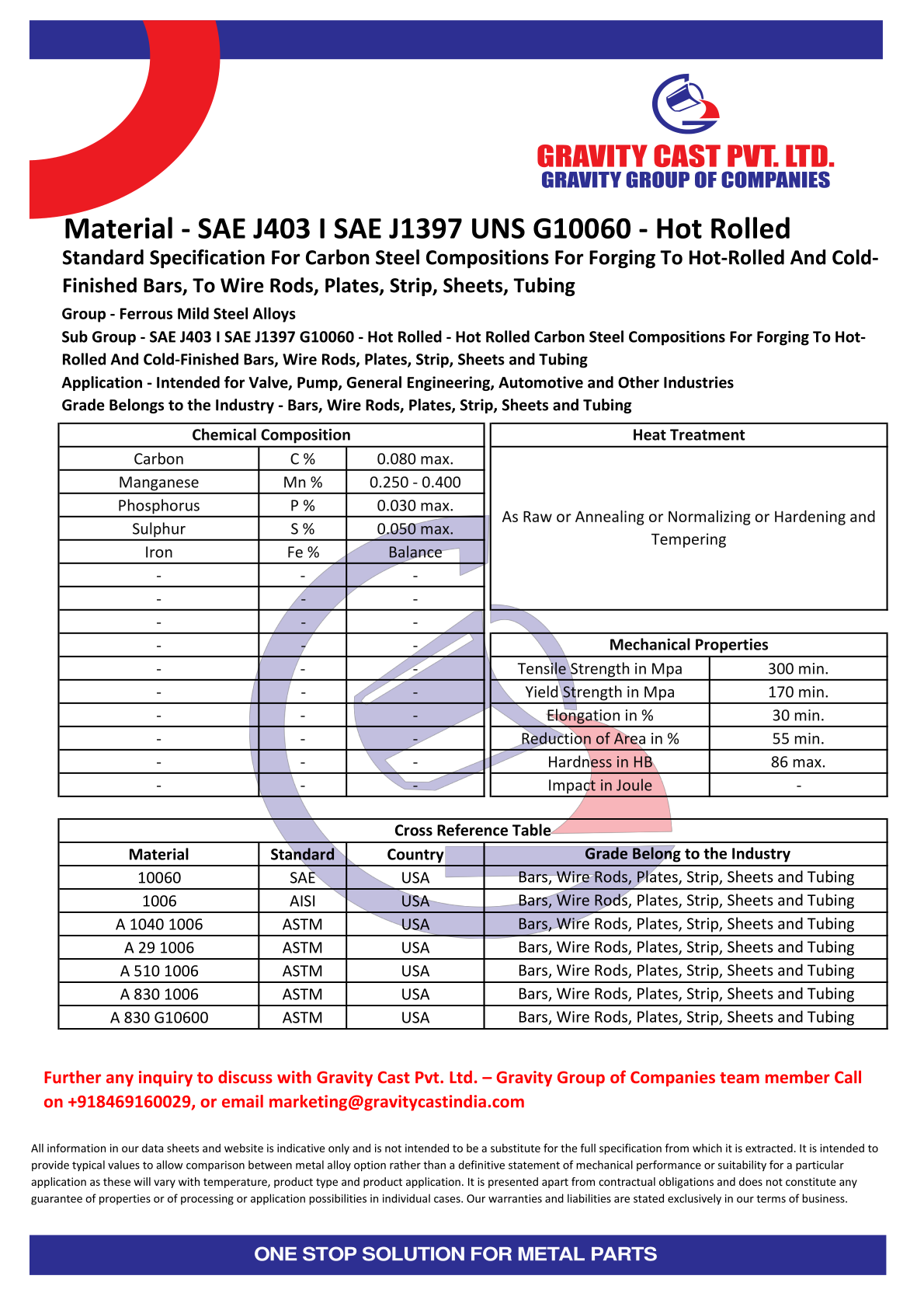 SAE J403 I SAE J1397 UNS G10060 - Hot Rolled.pdf